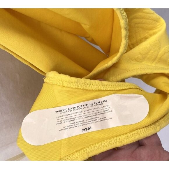 Aerie One Piece Swimsuit XL Cheeky Asymmetrical Cut-Out Textured New - Picture 3 of 8